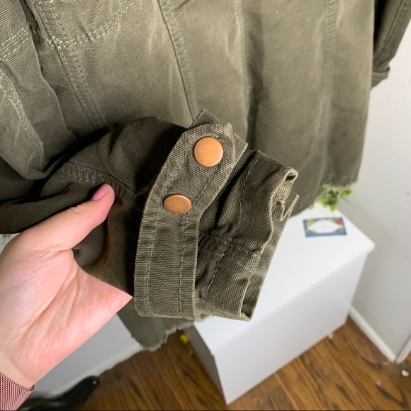 Free People Green Military Utility Jacket - Picture 4 of 10